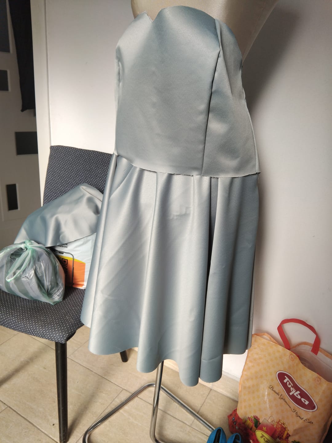 Customer photo review of Tafta Elastica Premium Verde Ou de Rata