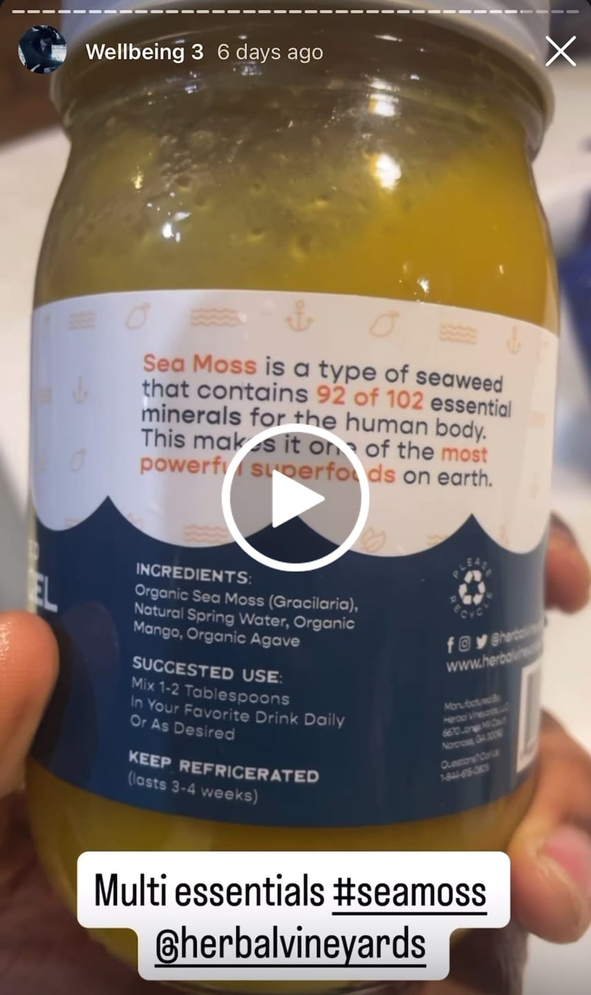 Customer video review of EXCLUSIVE MANGO SEA MOSS GEL