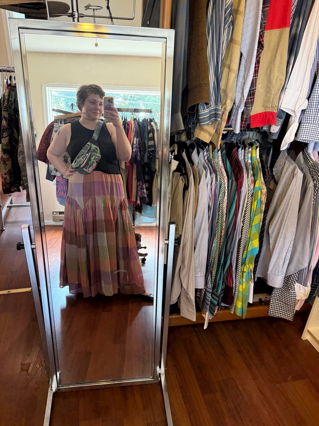 Customer photo review of LEILA SKIRT | MERIDA CHEX