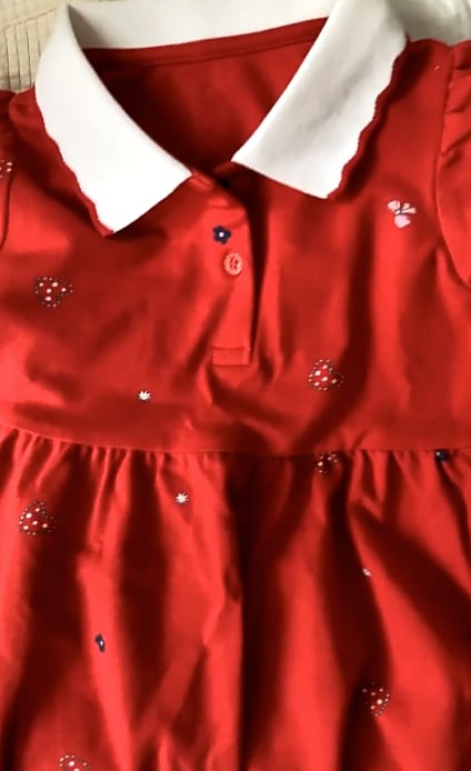 Customer photo review of DaveBella Girl Summer Cotton Red/Pink Polo Princess Dress