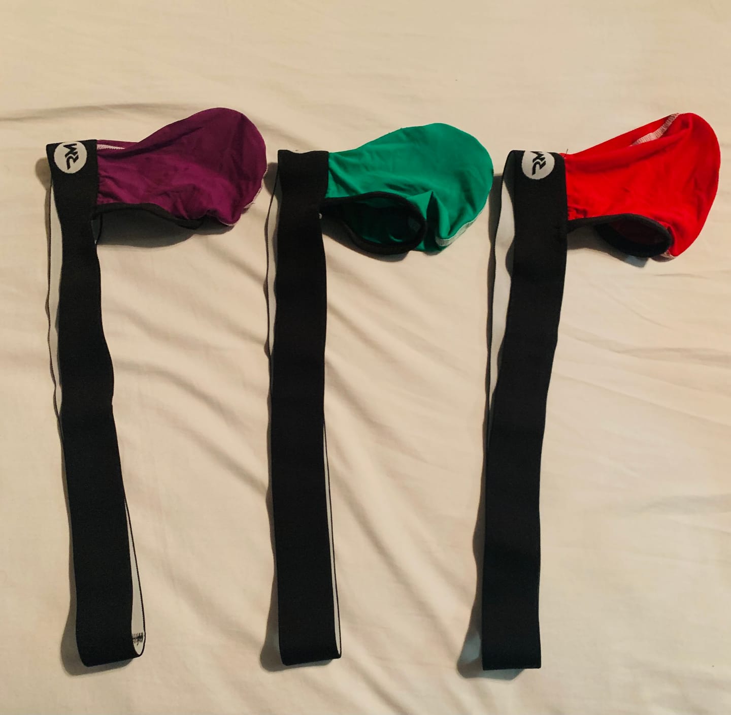 Customer photo review of Nylon 0in Strapless Jocks No Fly 3pk Gunmetal Gray/Red/White