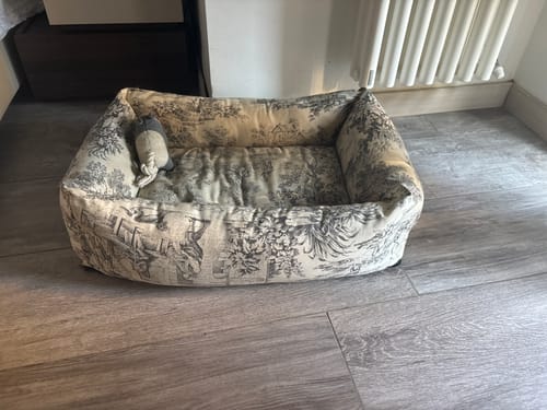 Customer photo review of Cover Divanetto Toile de Jouy Antracite