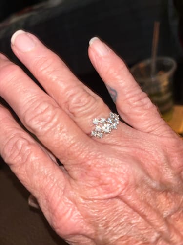 Nancy S. review of Cluster Round Moissanite Half Eternity Wedding Band image 1 out of 1