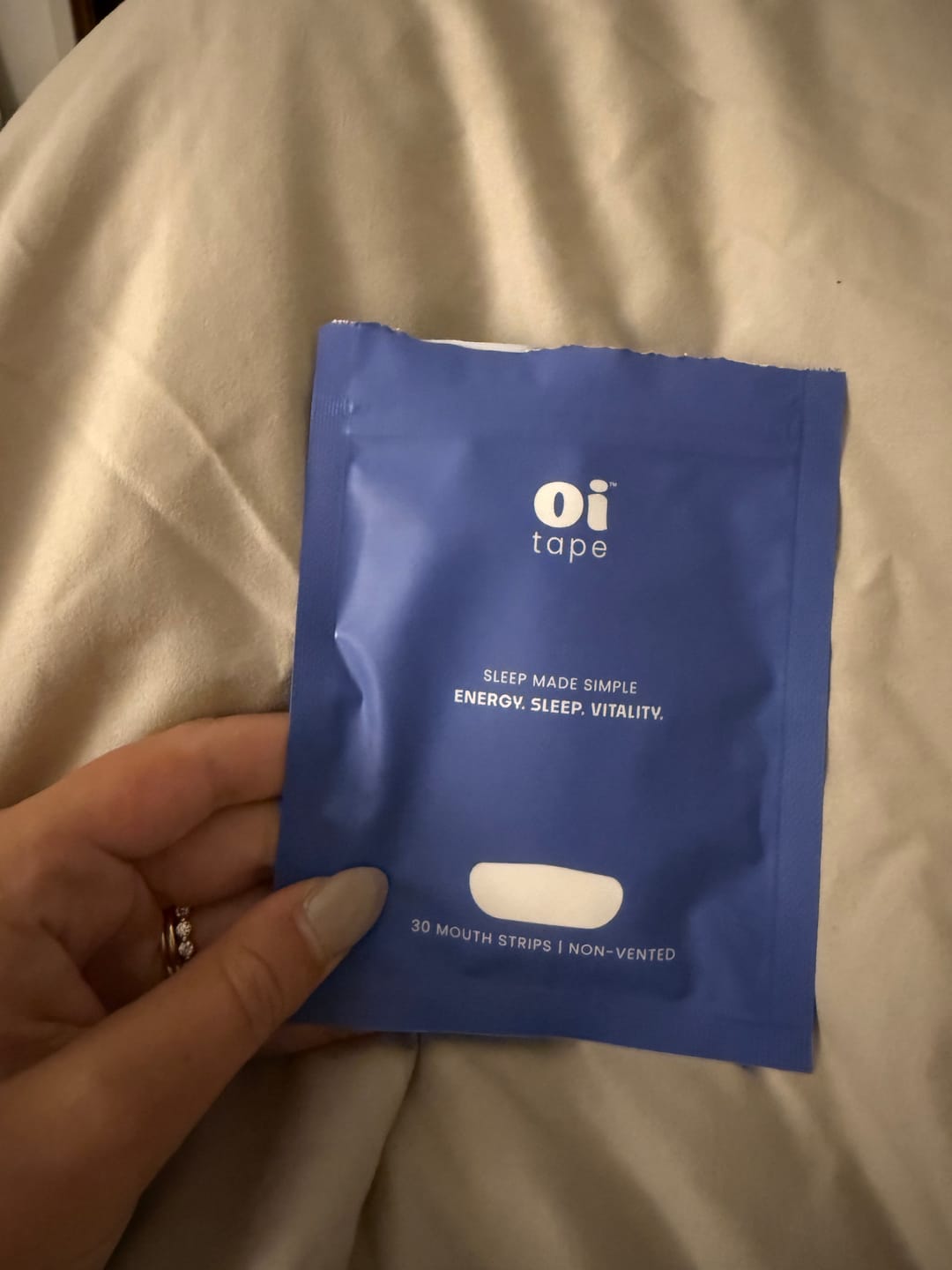 Customer photo review of oi tape Non-Vented Mouth Tape