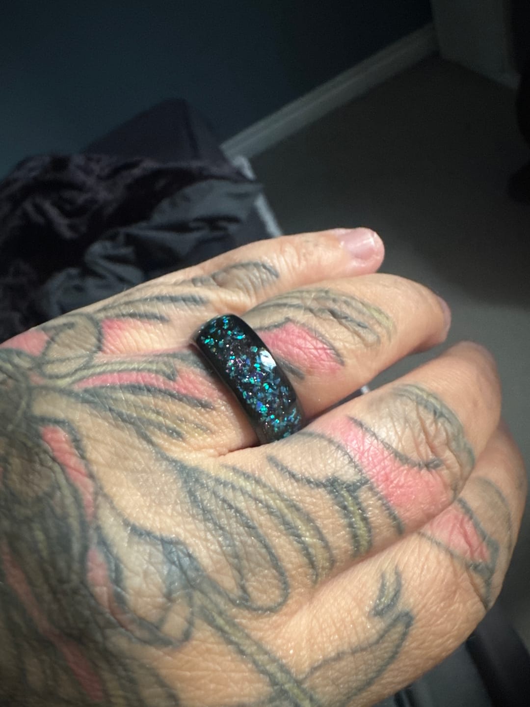 Customer photo review of The Black Opal 8mm Wonder Ring