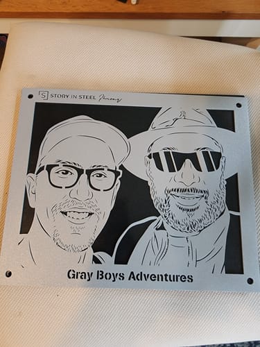 Customer photo review of Custom Metal Portrait