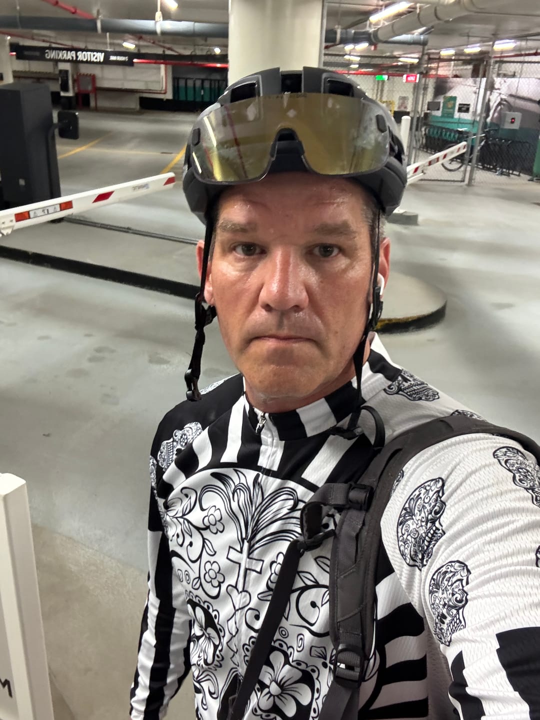 Customer photo review of Day Of The Dead Skull Cycling Jersey