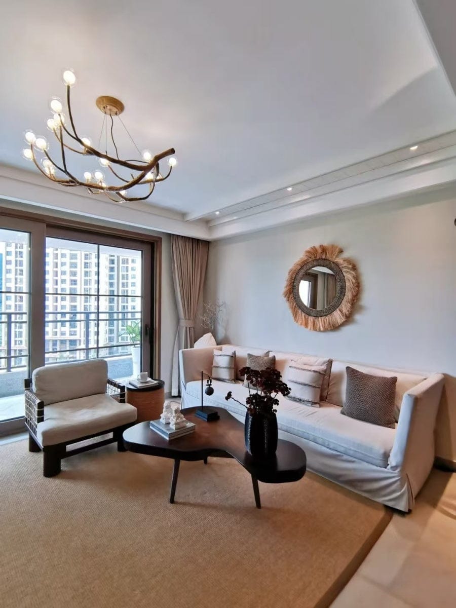 Customer photo review of Rustic Tree Branch Chandelier, Dimmable