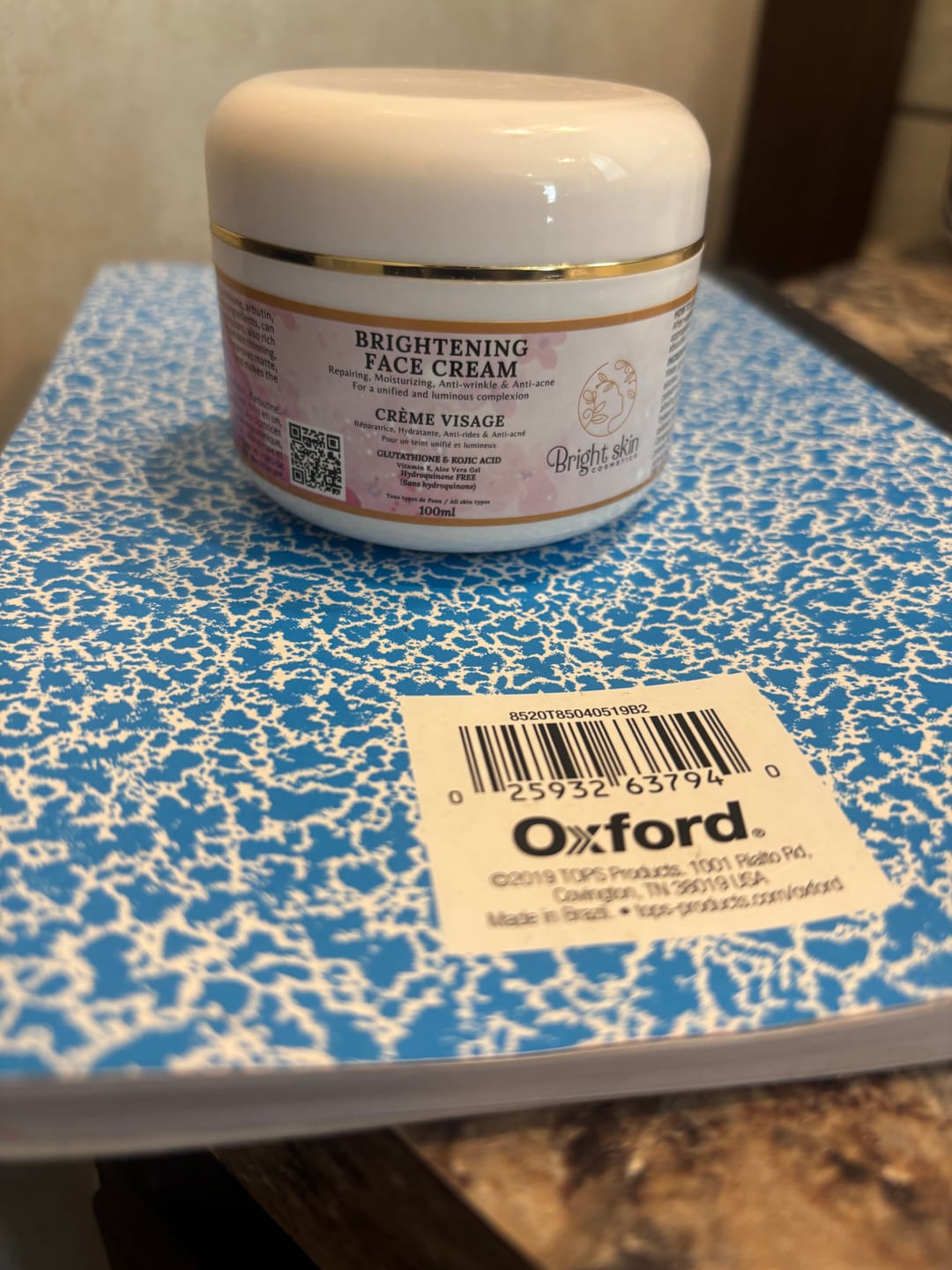 Customer photo review of Brightening face cream