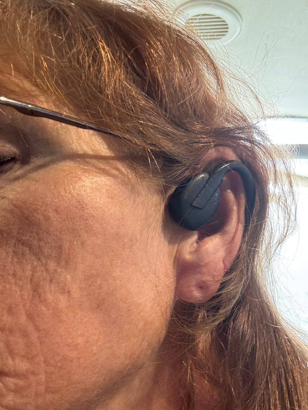 Customer photo review of Large Peacock Dangles Hypoallergenic Earrings for Sensitive Ears Made with Plastic Posts