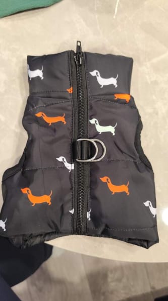 Customer photo review of PawCozy - Gevoerde Rits Hondenjas