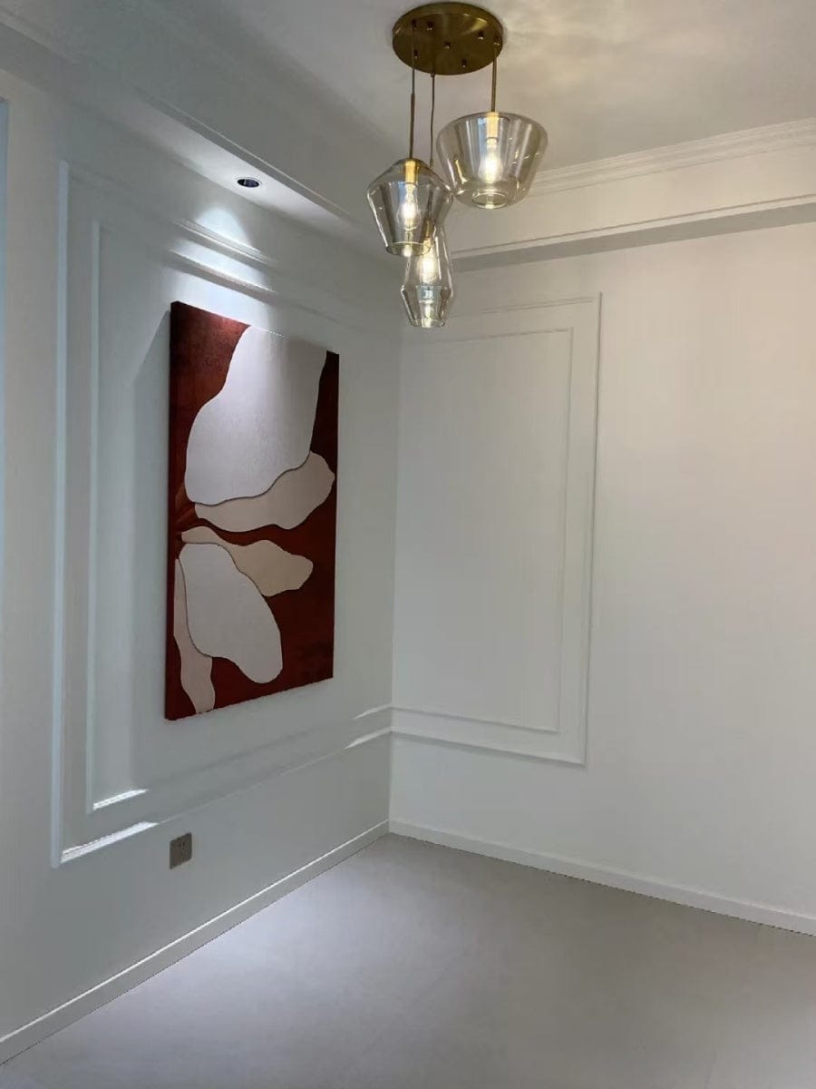 Customer photo review of Modern Minimalist Amber Glass Pendant Light