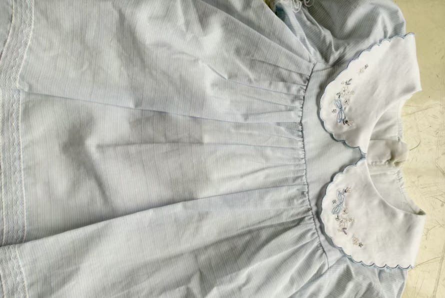 Customer photo review of Dave&Bella Girls Summer Blue Breathable Cotton Princess Dress