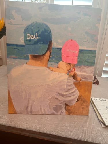 Customer photo review of Custom Paint by Numbers Kit