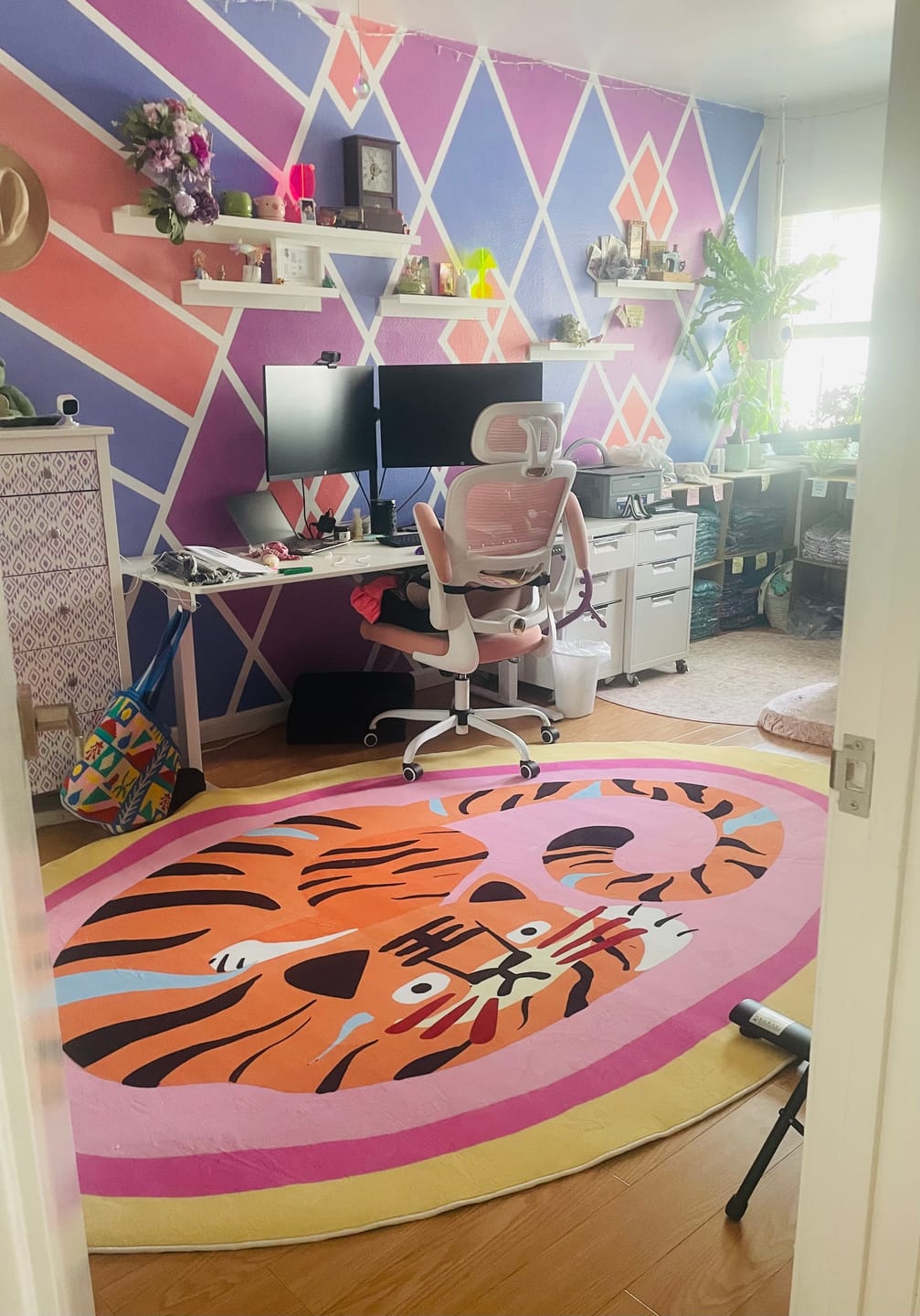 Customer photo review of Oval Tiger Area Rug by Lu Yang