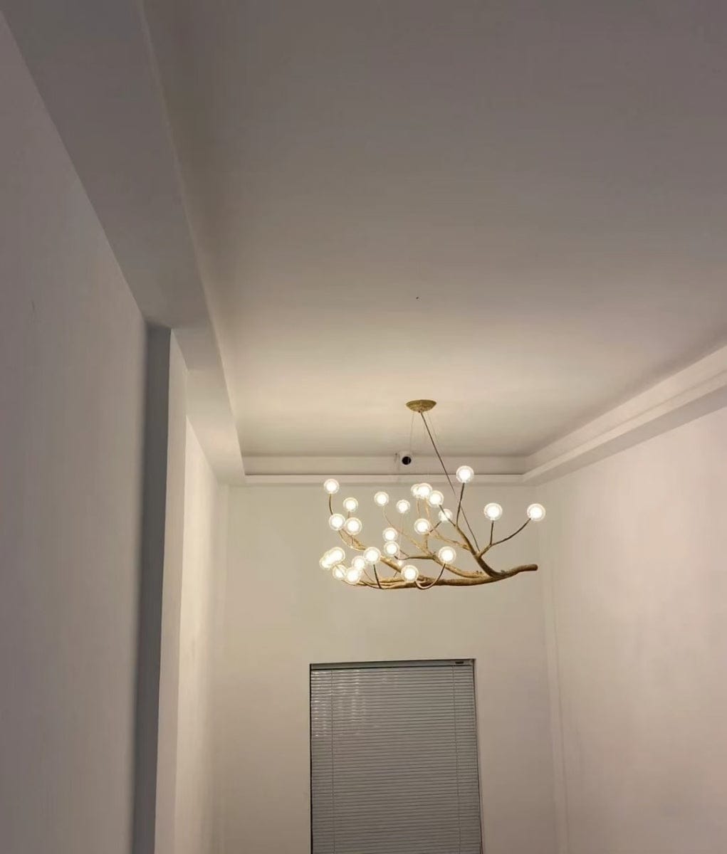 Customer photo review of Rustic Tree Branch Chandelier, Dimmable