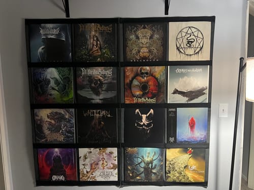 Customer photo review of 12" Vinyl Record Display Frame - LP Wall Storage