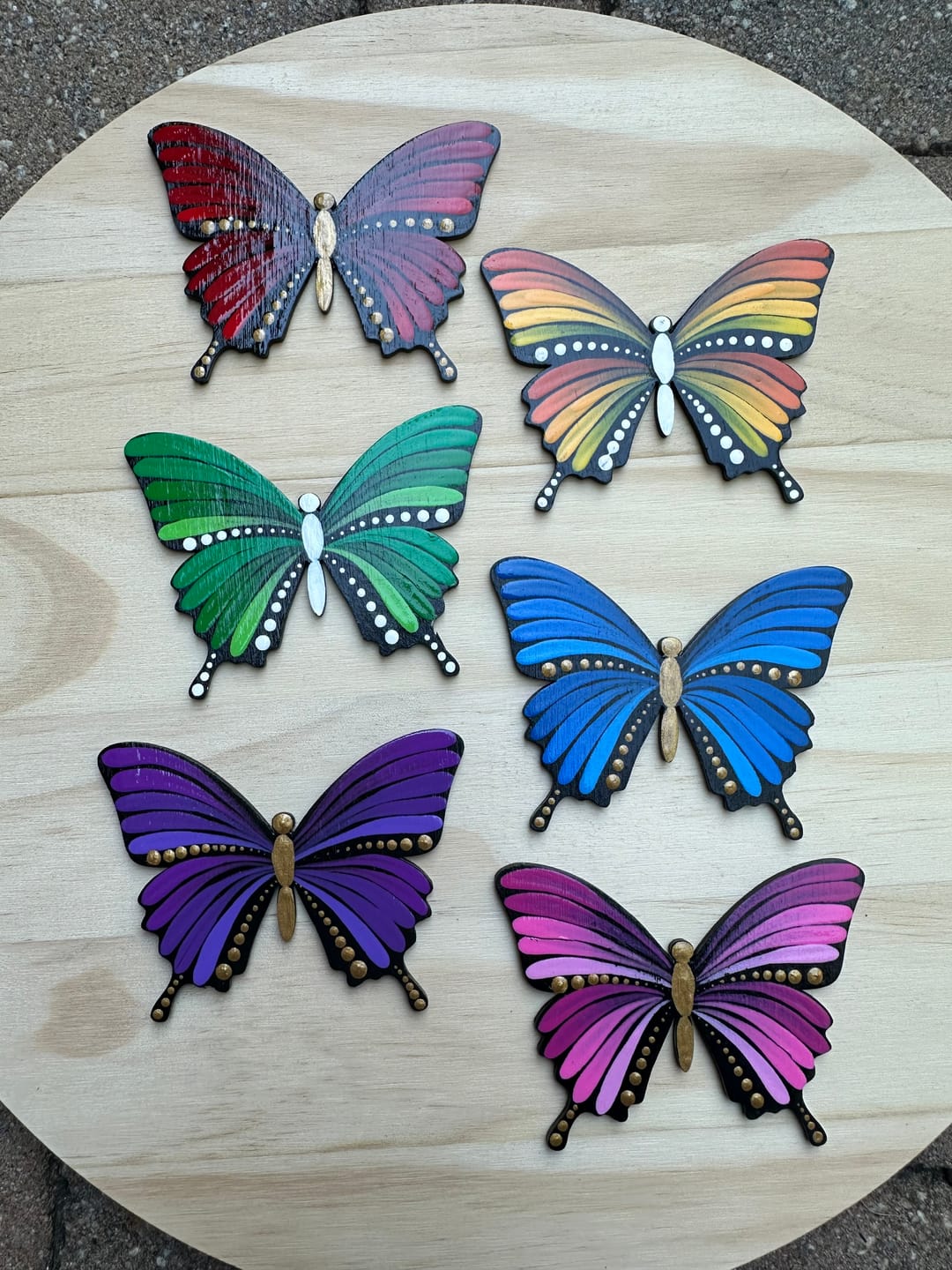 Customer photo review of Unfinished Wood Butterfly | Insect | Animal | Wildlife | Craft Cutout | up to 46" DIY