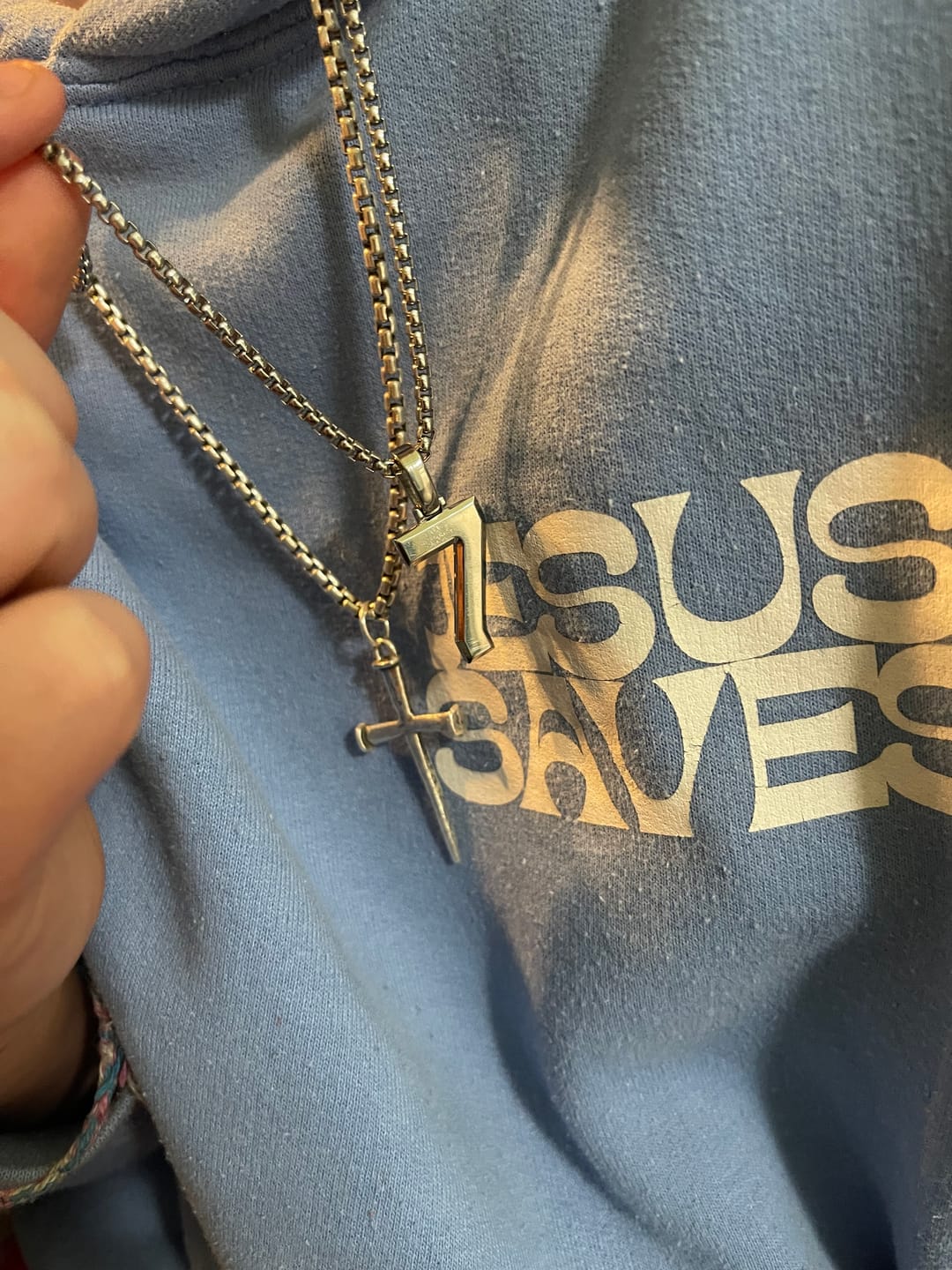 Customer photo review of Box Chain (Silver)