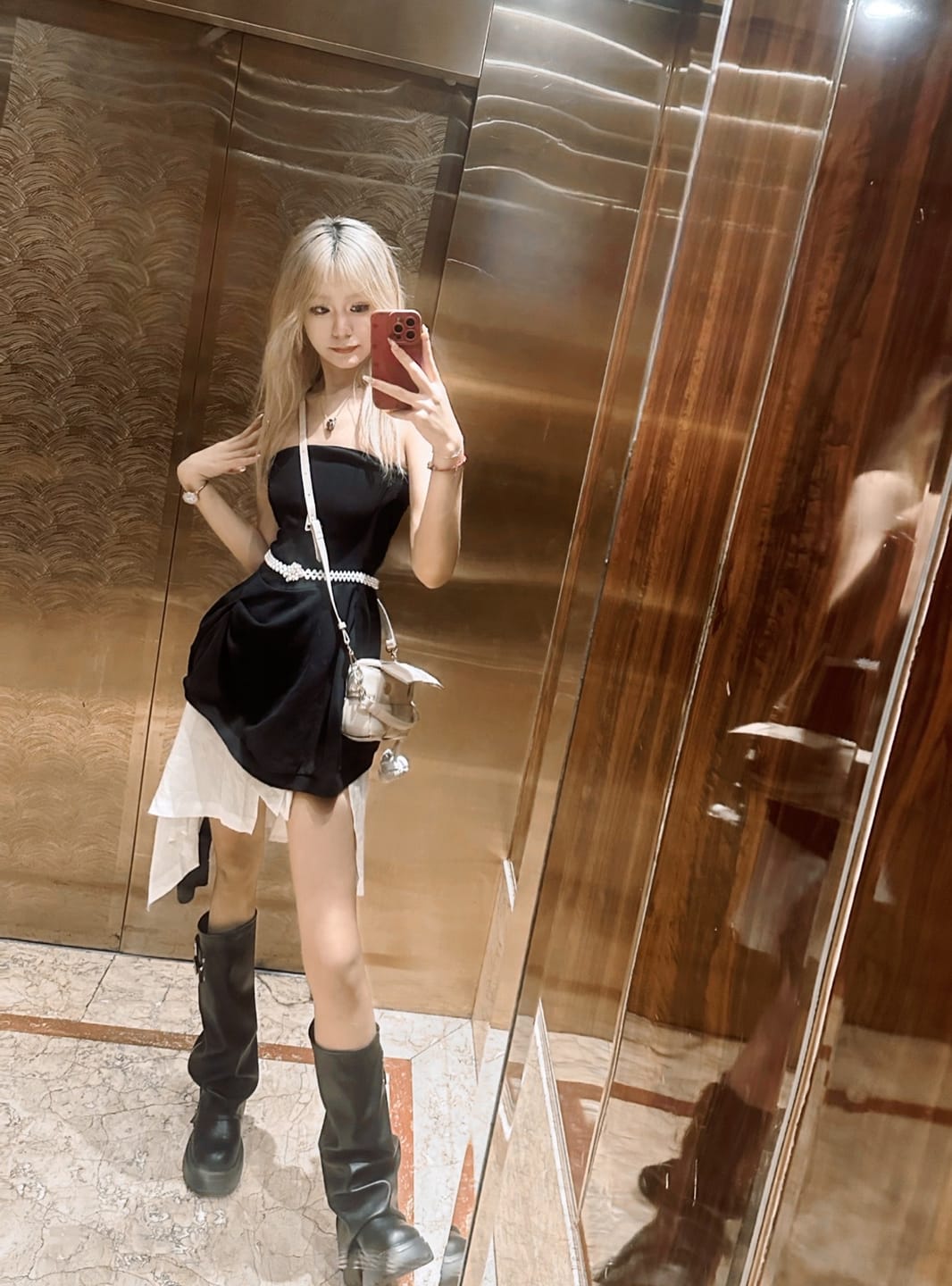 Customer photo review of WARDEN EDGE Asymmetric Tube Dress