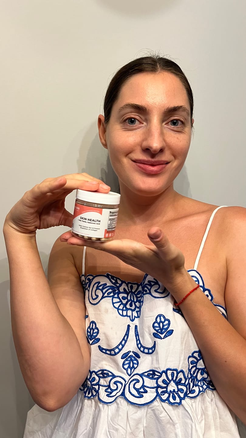 Customer photo review of SKIN HEALTH  with Milk Thistle + Hyaluronic Acid