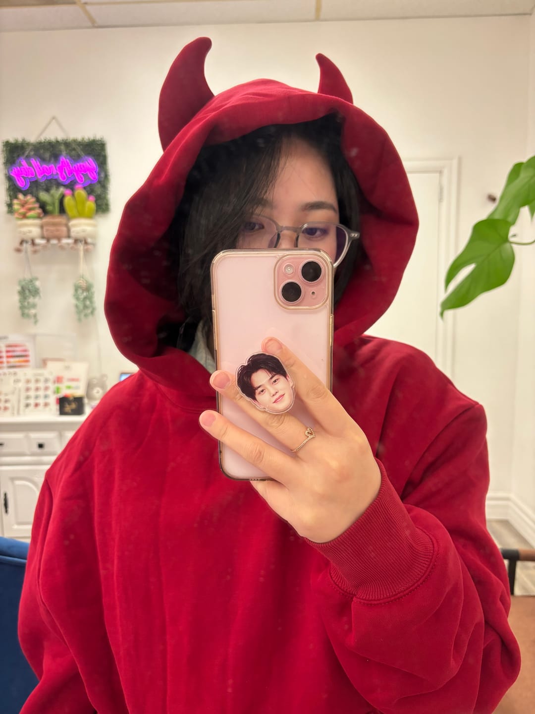 Customer photo review of DEVIL HOODIE - RED