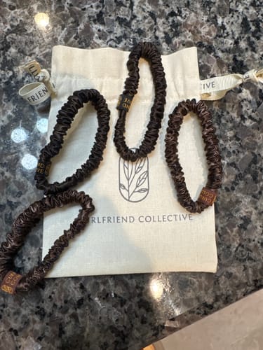 Customer photo review of Medium Brunette / Deep Brunette - Hair Match Silk Scrunchies