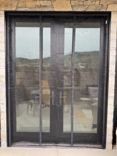 Customer photo review of Custom Double Door Magnetic Screen