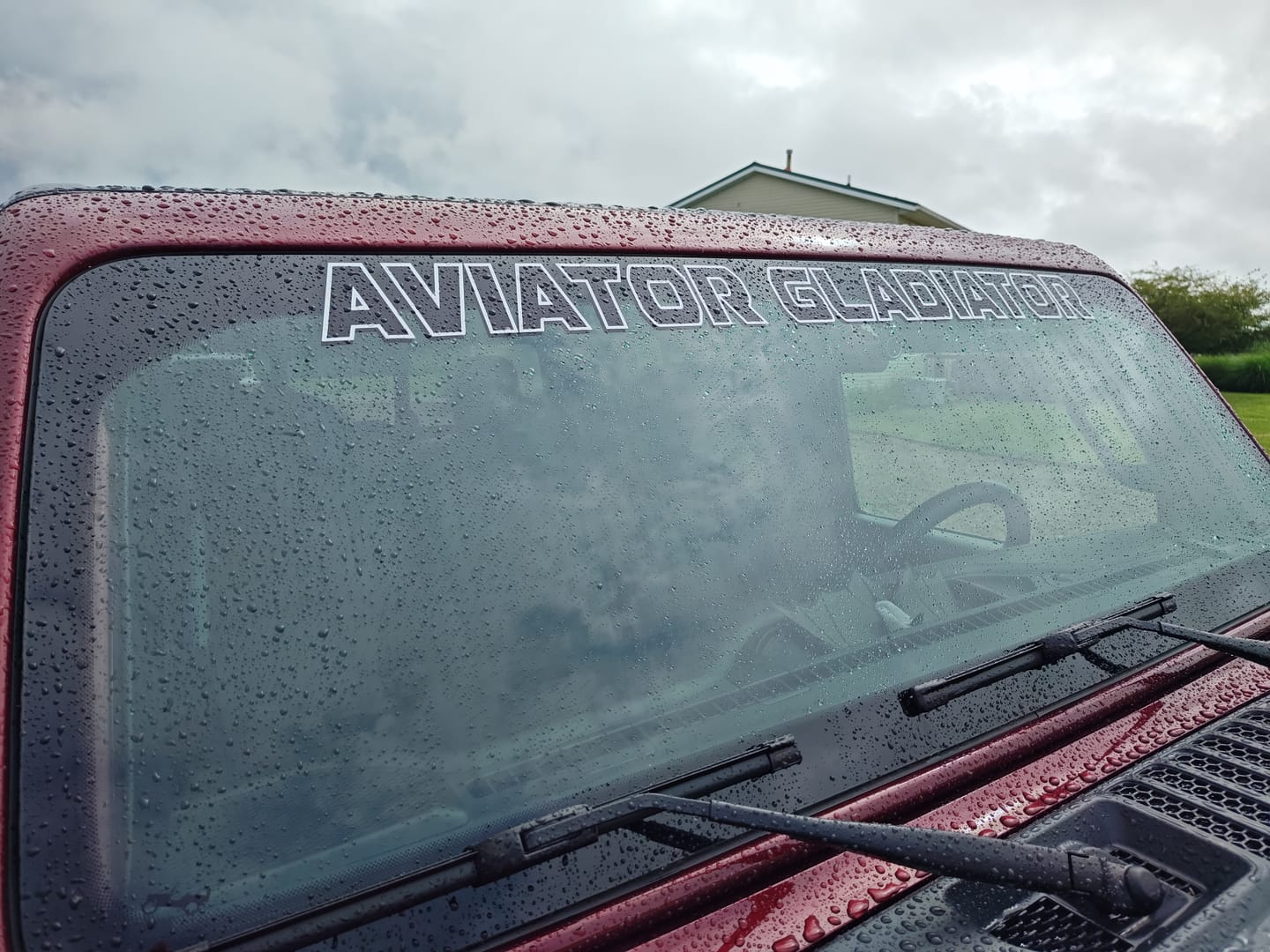 Customer photo review of Windshield Lettering