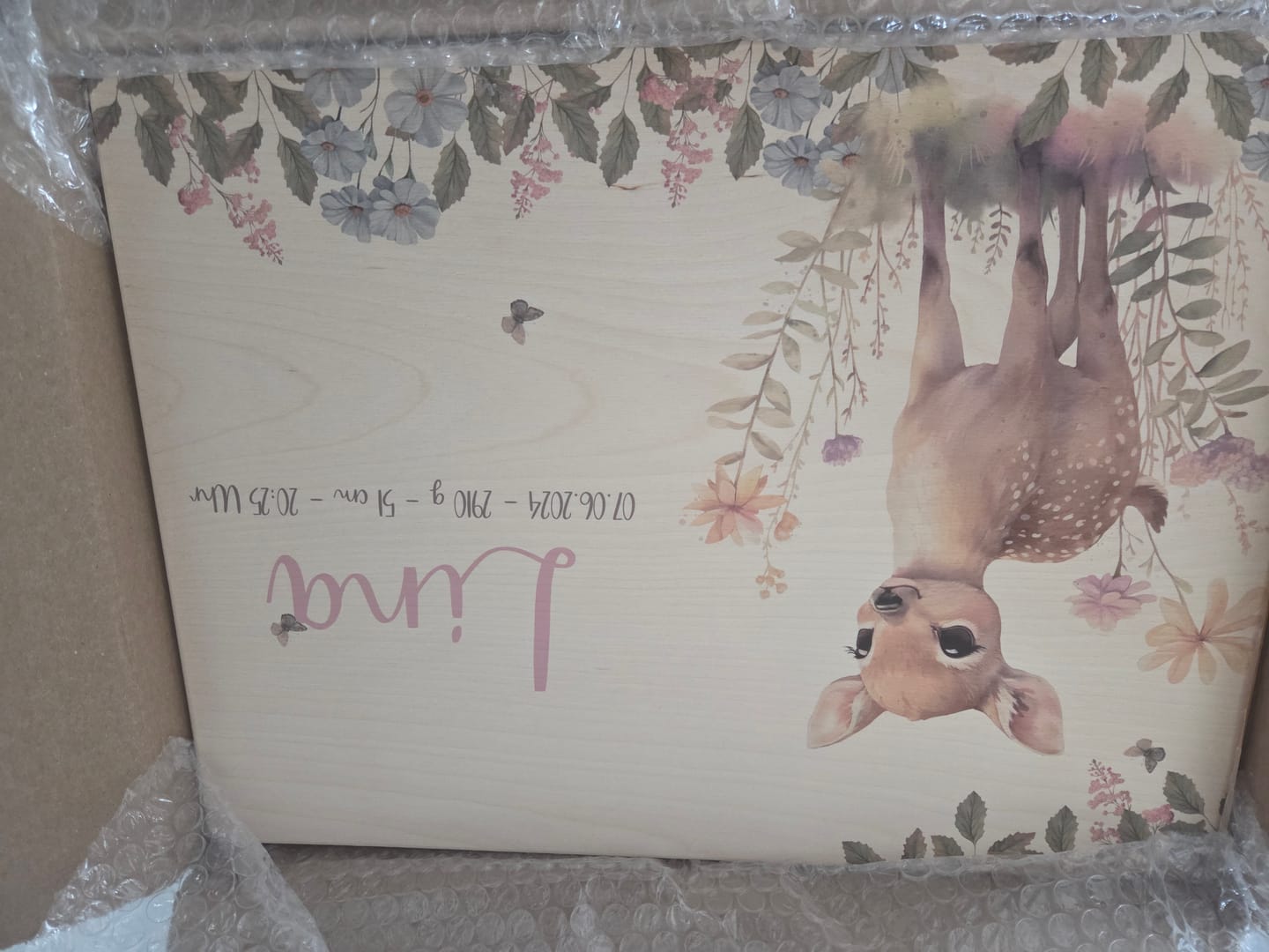 Customer photo review of Erinnerungsbox Baby - Reh im Wald