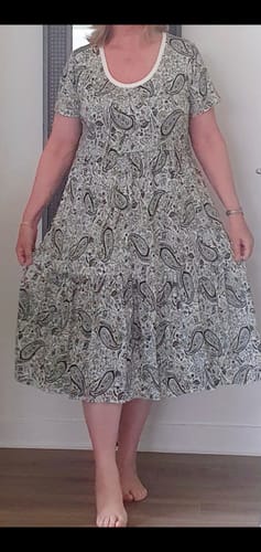Customer photo review of Paisley Floral Viscose Jersey Fabric