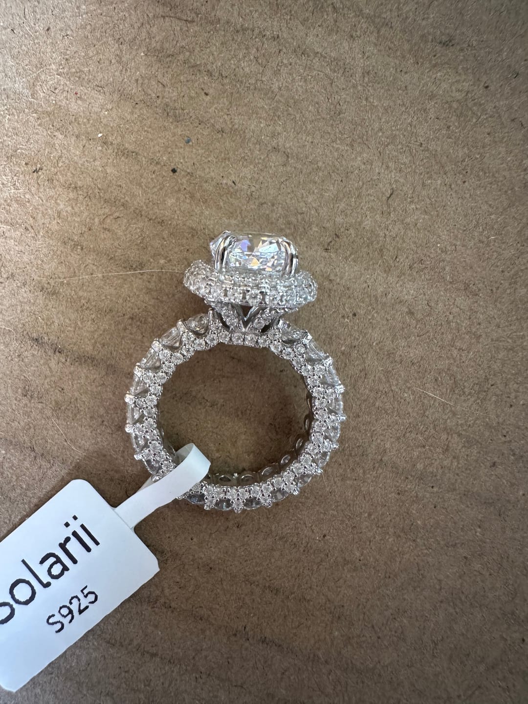 Customer photo review of Gorgeous Hidden Halo Oval Cut 4.0ct Engagement Ring In Sterling Silver
