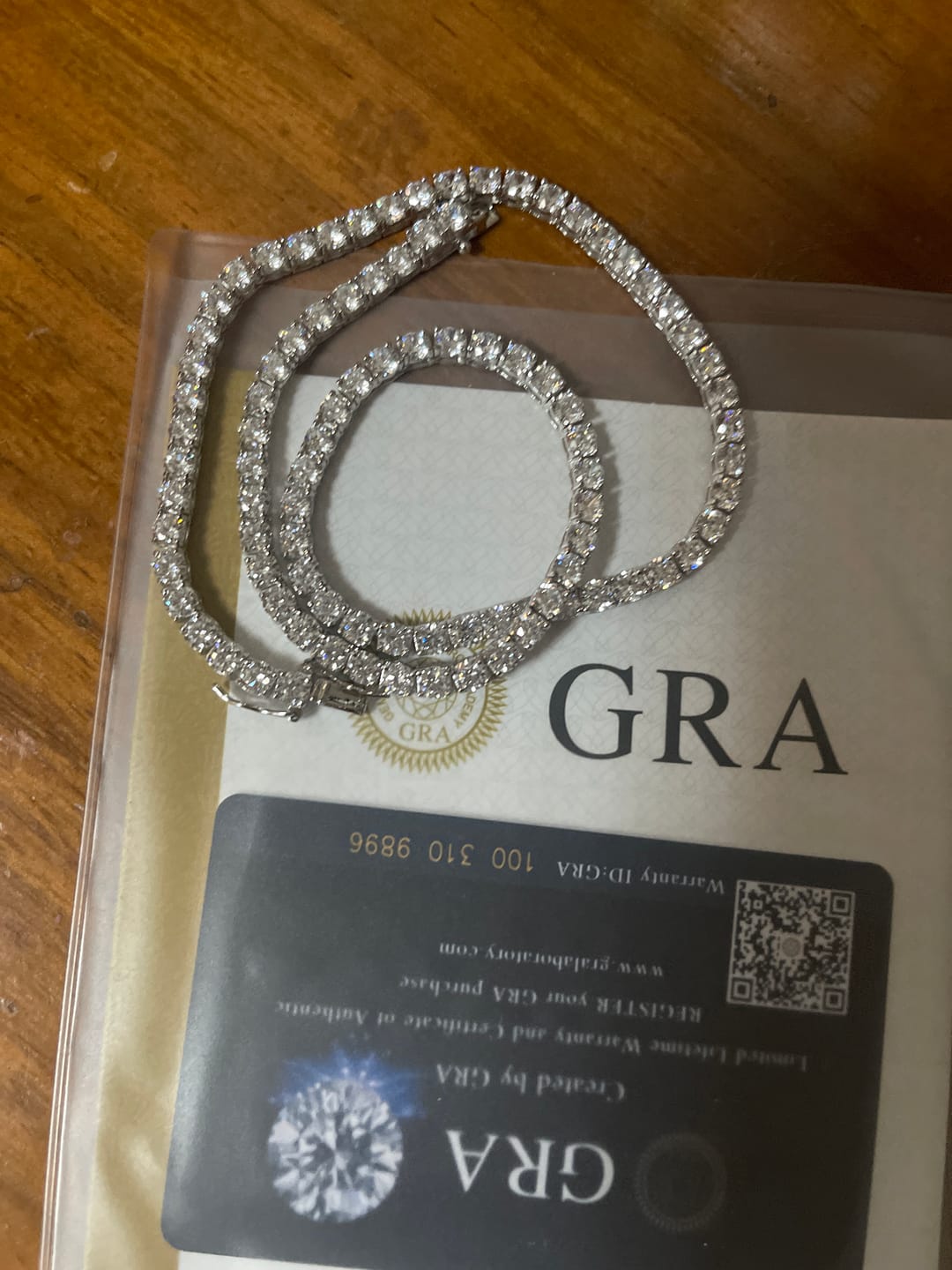 Customer photo review of 4MM TENNIS NECKLACE