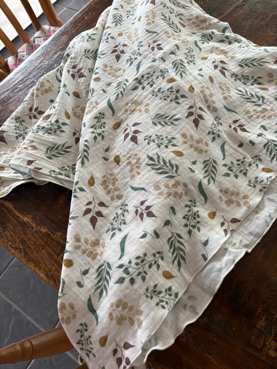 Customer photo review of Berry Blossom Flat Double Gauze Fabric
