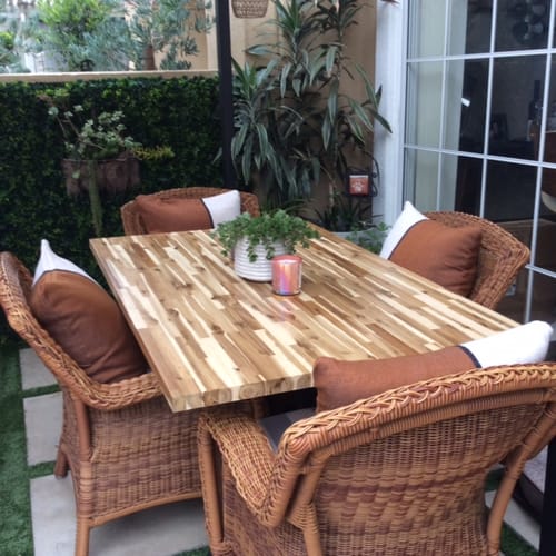 Customer photo review of Table Legs 421 Xeni 28H X-Shaped Metal Dining Furniture