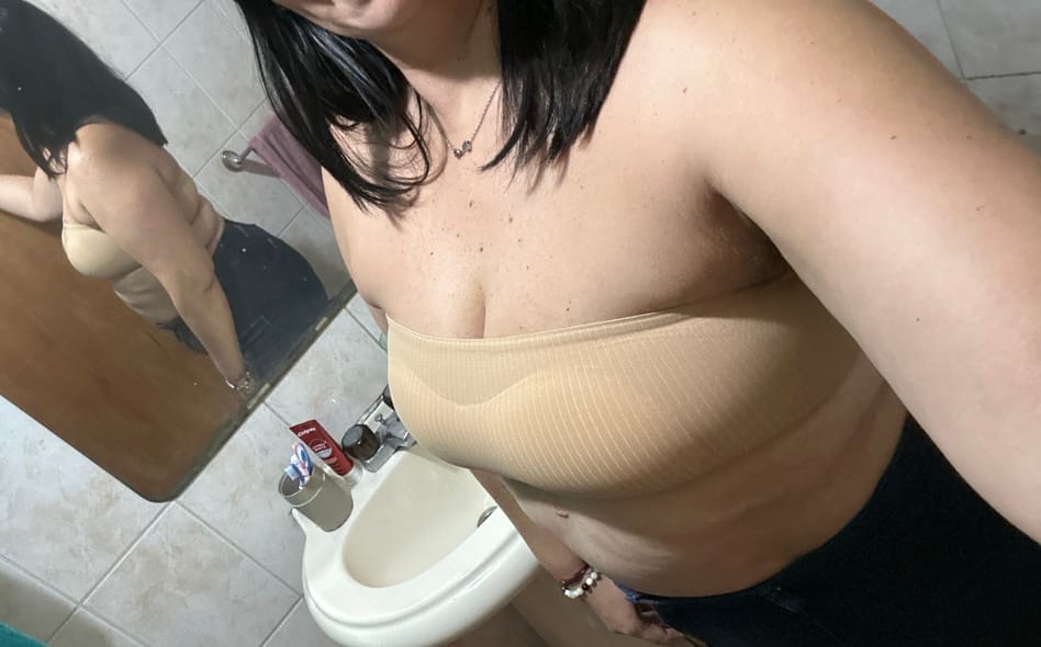 Customer photo review of Strapless Bandeau Bra