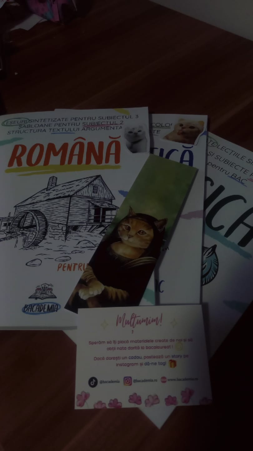 Customer photo review of Pachet Bacalaureat (Română + Matematică + Logică) Bacademia