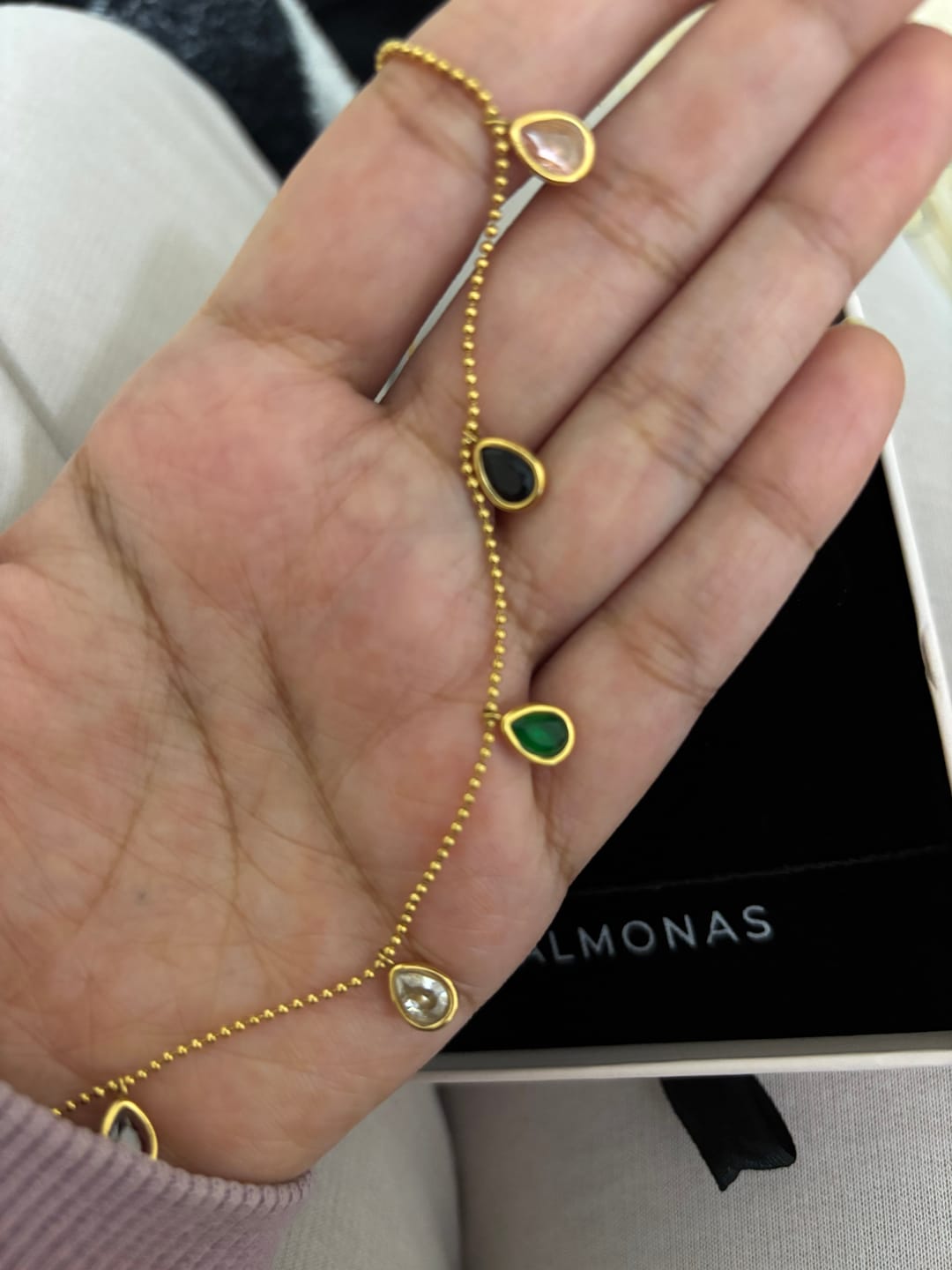 Customer photo review of Colourful Stones Necklace