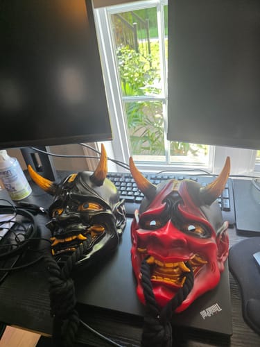 Customer photo review of Red Hannya Mask