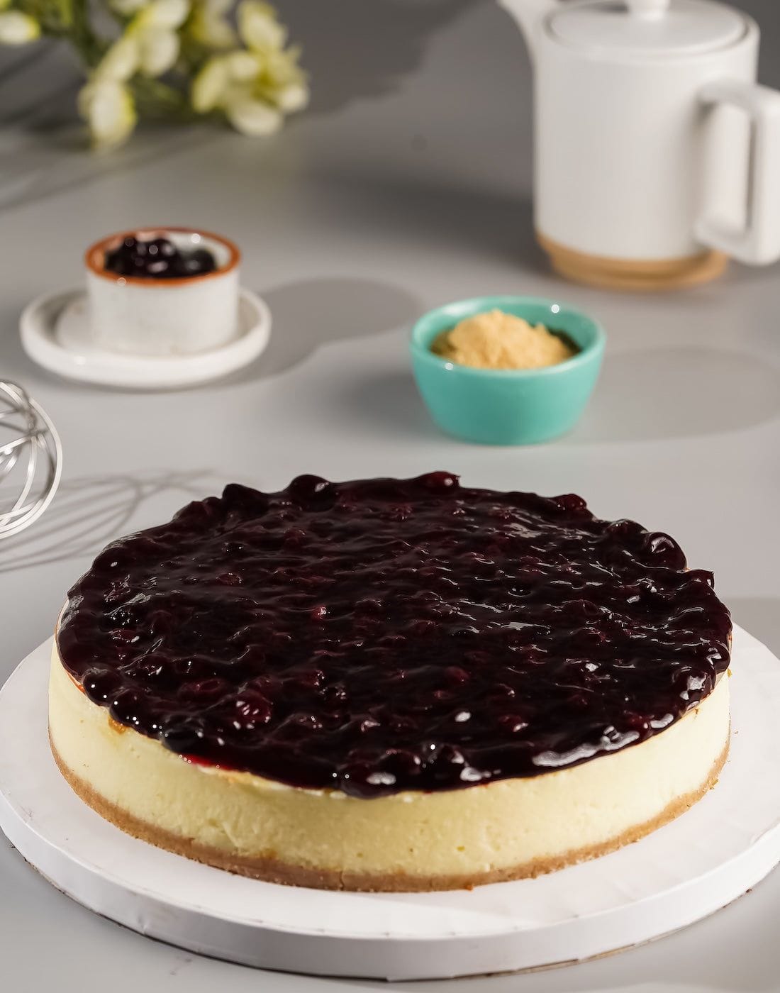 Customer photo review of Blueberry Baked Cheesecake