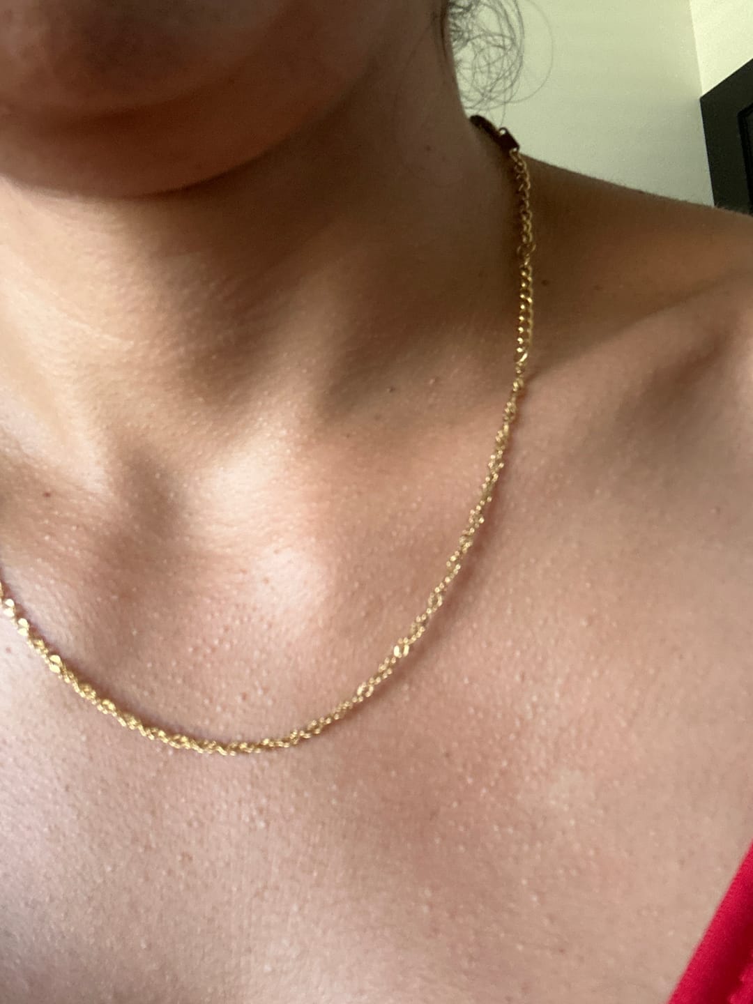 Customer photo review of Singapore Chain Necklace - 2mm