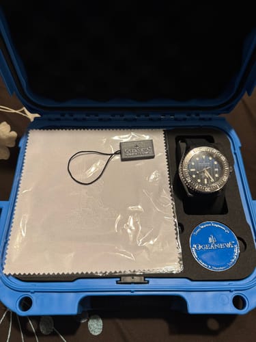 Customer photo review of Oceaneva 6000m Deep Marine Explorer VI Grade 5 Titanium Automatic Watch Blue Black Dial