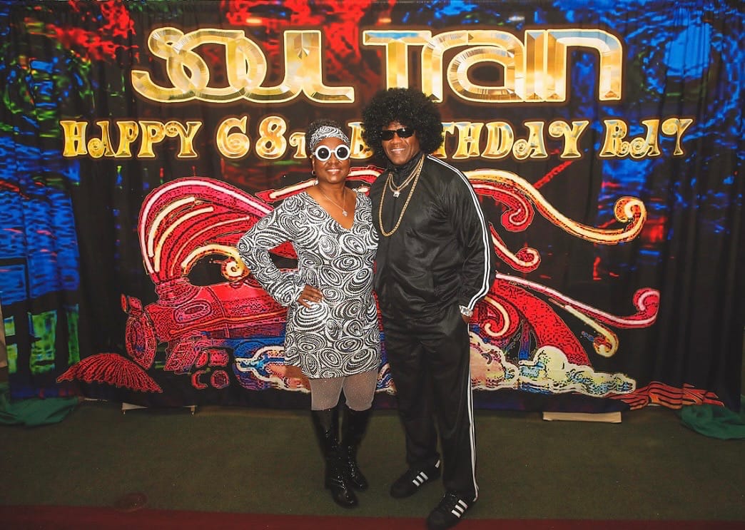 Customer photo review of Soul Train Photo Backdrop