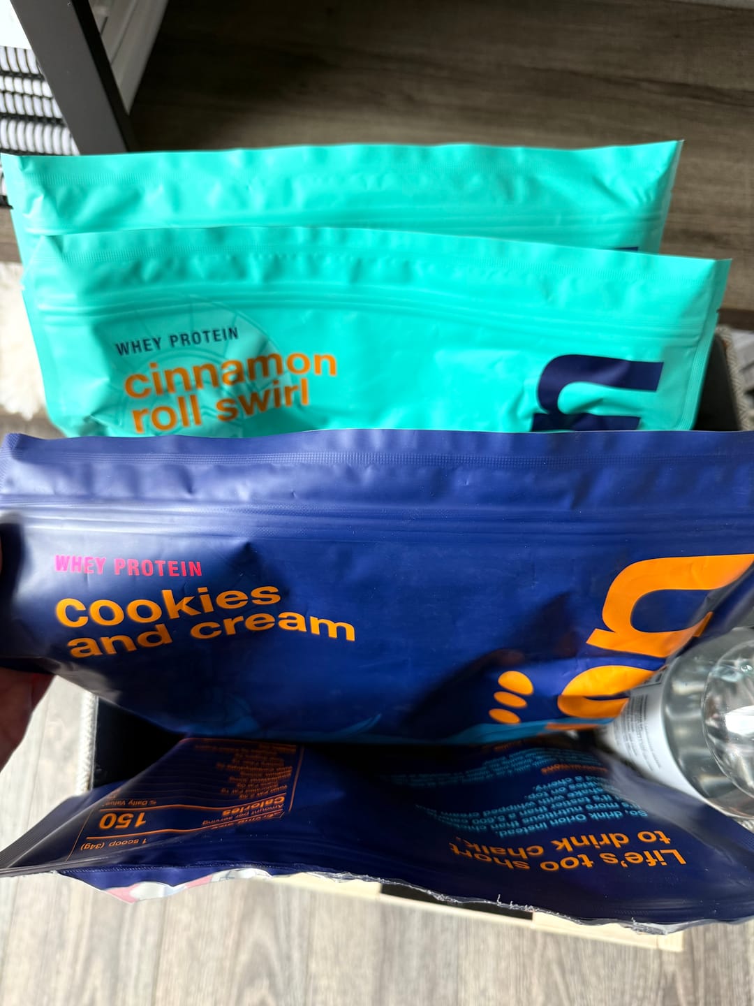 Customer photo review of Cookies and Cream Whey Isolate