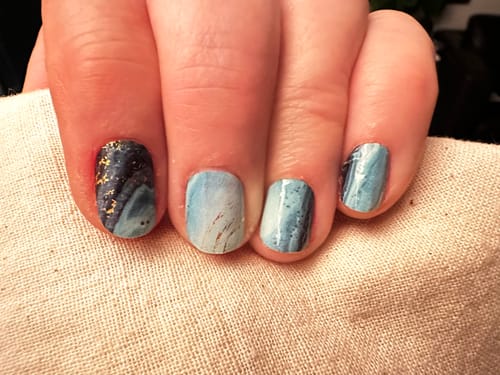 Customer photo review of Mermaid Tears | Nail Polish Wraps