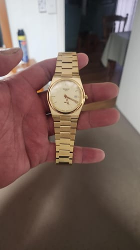 Customer photo review of Tissot PRX Men's 40mm Gold PVD Quartz Watch T137.410.33.021.00
