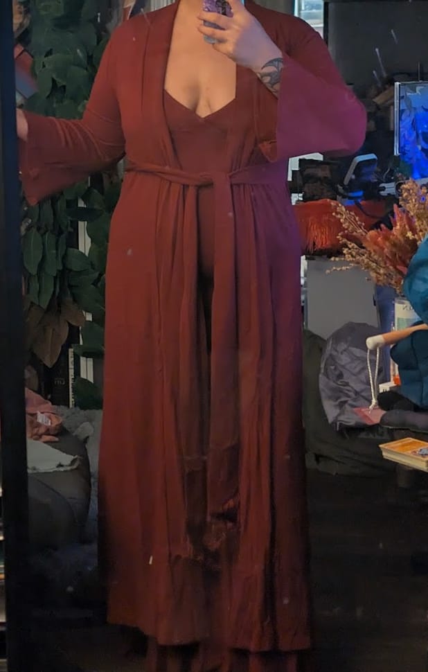Customer photo review of The Princess Robe -Plum