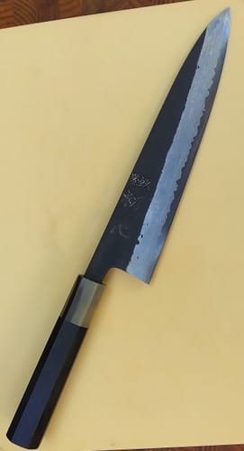 Customer photo review of Hatsukokoro Shinkiro Damascus Gyuto 210 mm