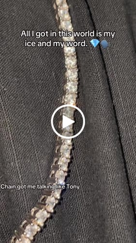 Customer video review of VVS Tennis Chain 14K Gold (ALL SIZES)