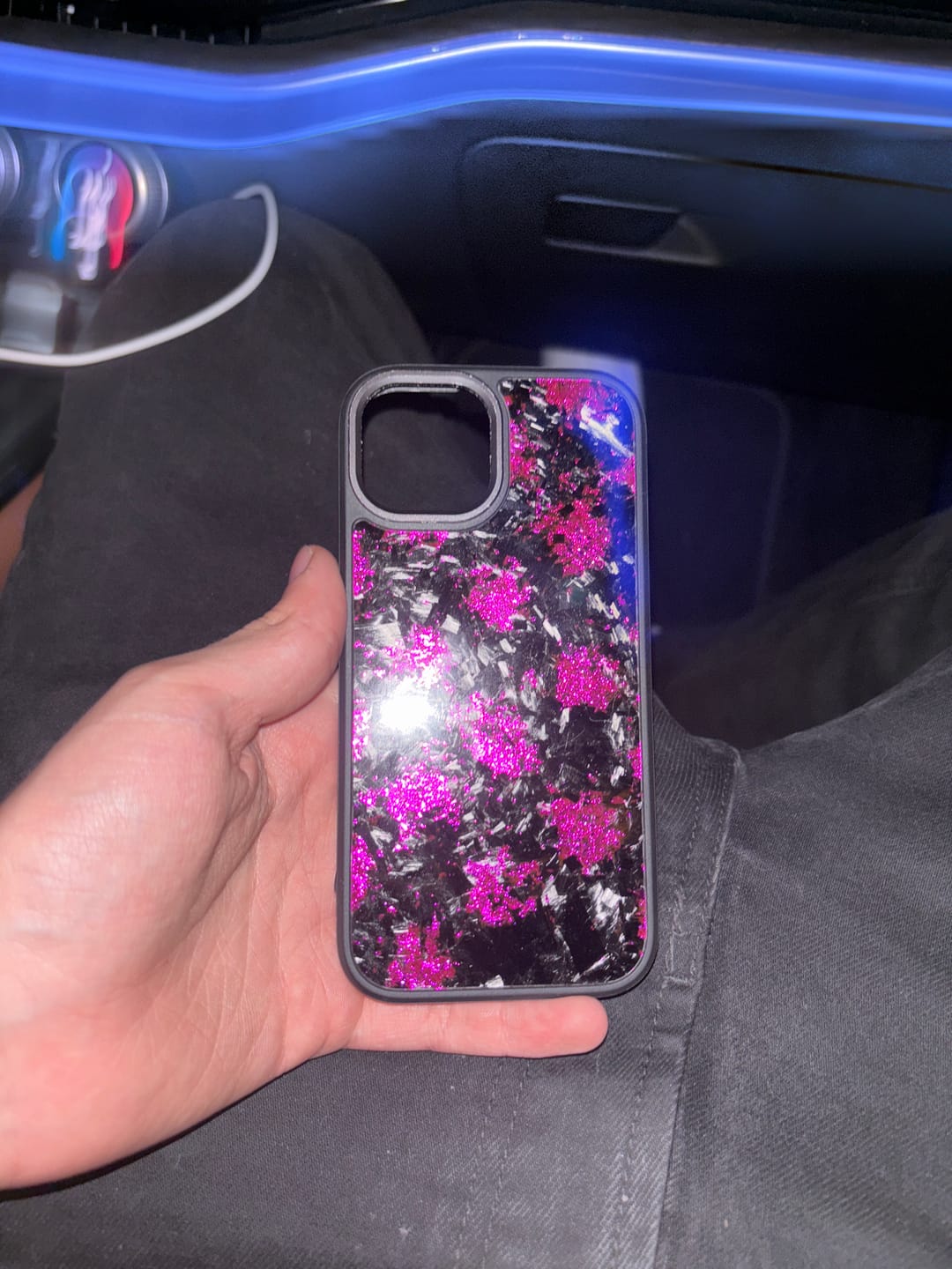 Customer photo review of Forged Carbon Purple – MagSafe
